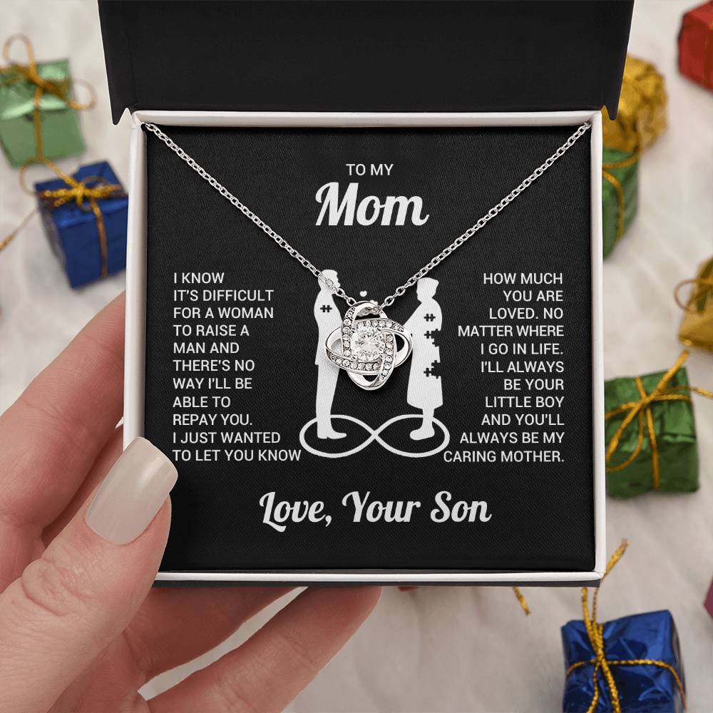 To Mom from Son Heart Necklace Gift