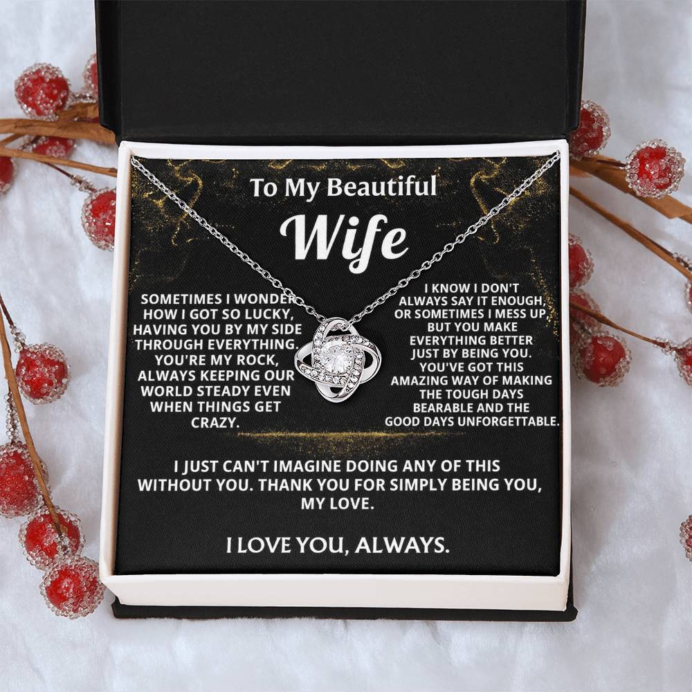 To My Wife, I'm so lucky to have you, always.