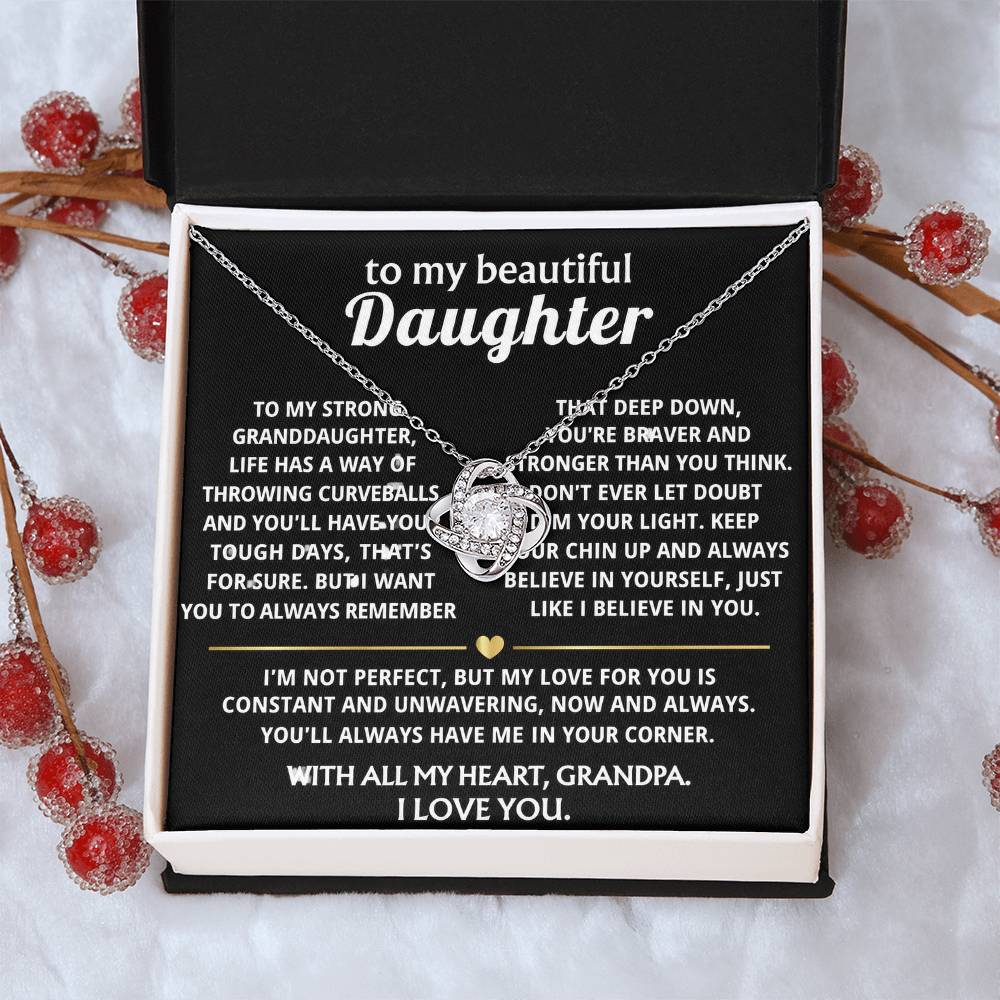 TO MY STRONG GRANDDAUGHTER, I'll always be in your corner.