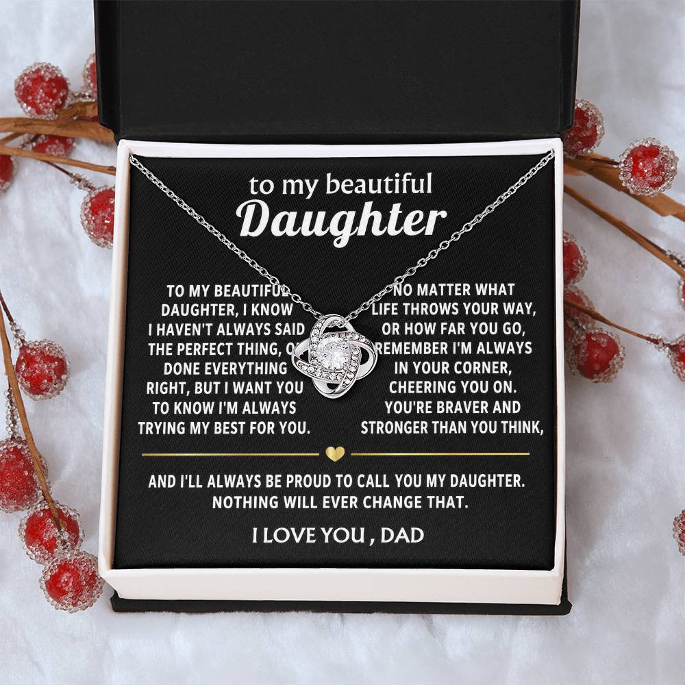 To My Beautiful Daughter, I'm always in your corner, cheering you on.
