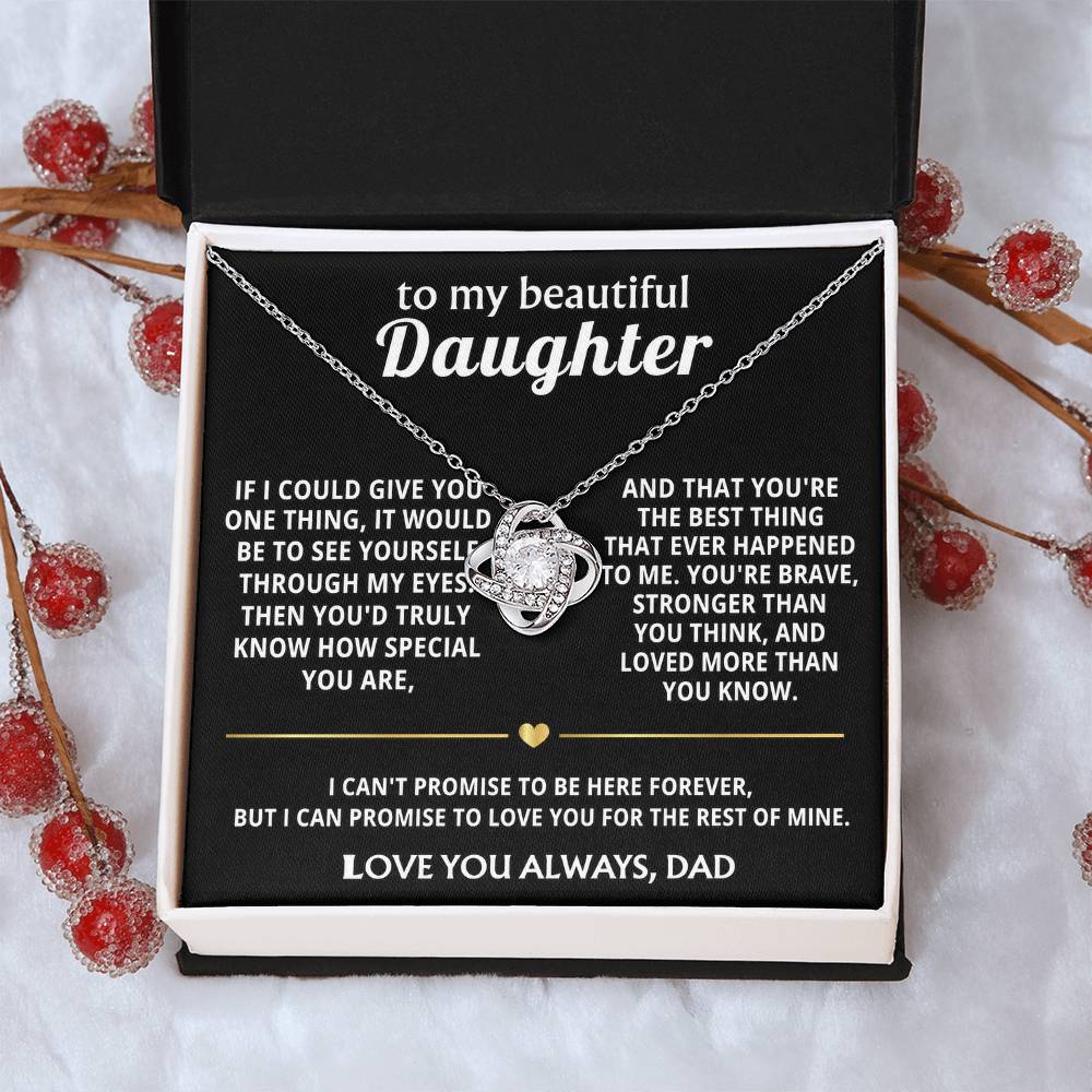 To My Daughter Necklace Gift from Dad