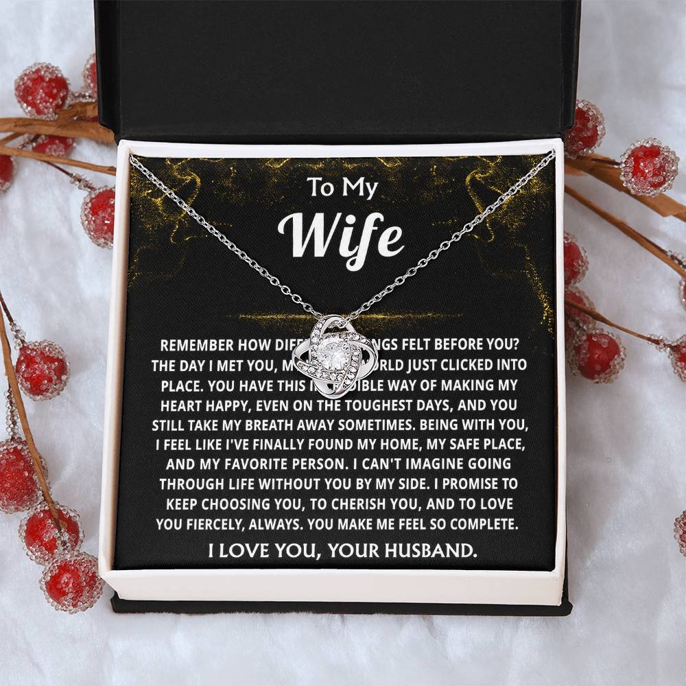 To My Wife, You make me feel so truly complete.