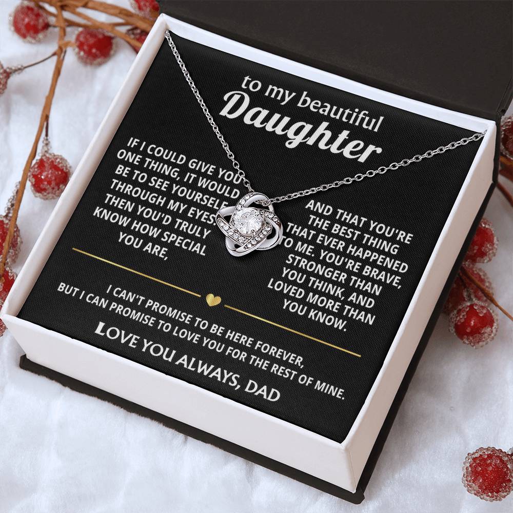 To My Daughter Necklace Gift from Dad