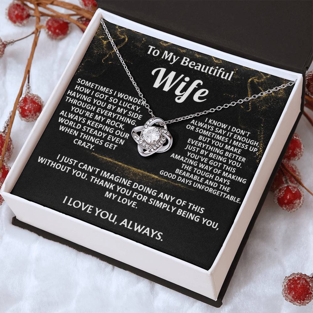 To My Wife, I'm so lucky to have you, always.