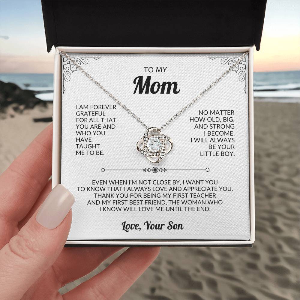 To Mom from Son Heart Necklace Gift
