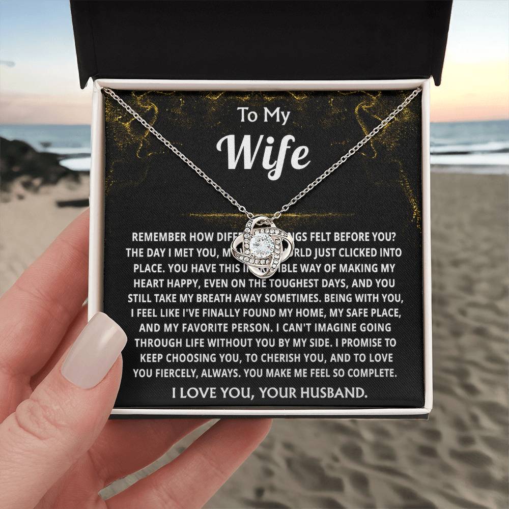 To My Wife, You make me feel so truly complete.