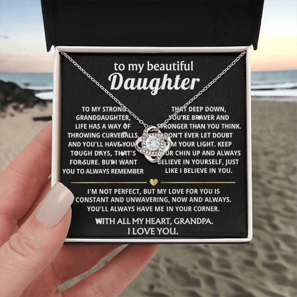 TO MY STRONG GRANDDAUGHTER, I'll always be in your corner.