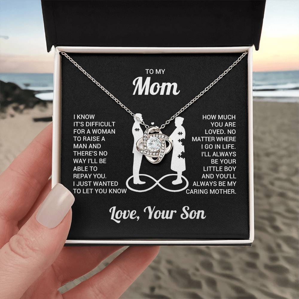 To Mom from Son Heart Necklace Gift
