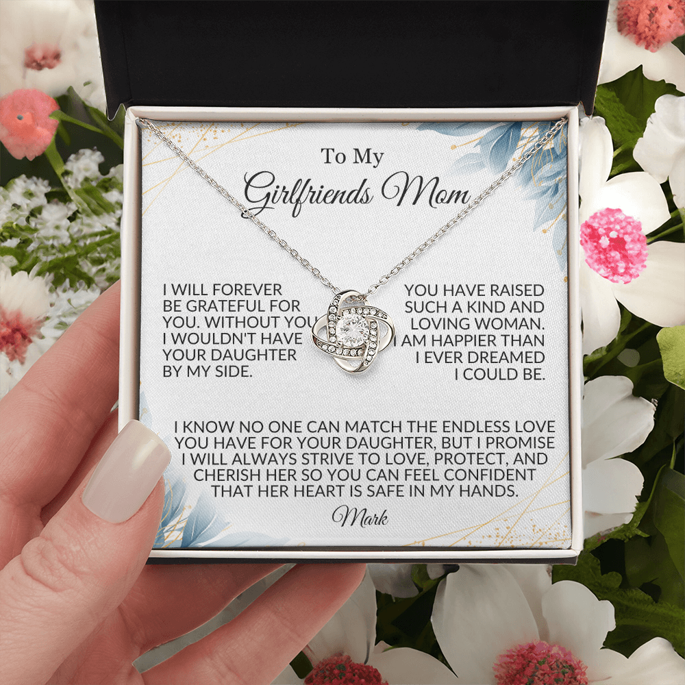 To My Girlfriend's Mom Love Knot Necklace