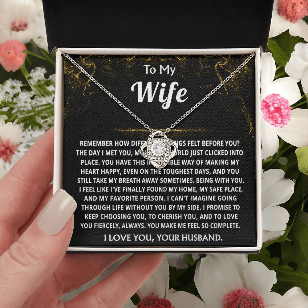 To My Wife, You make me feel so truly complete.