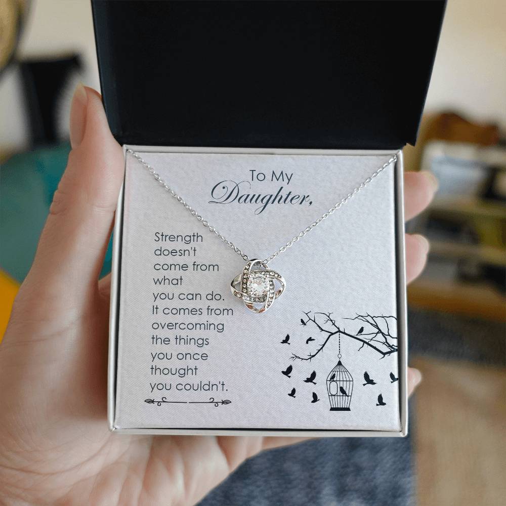 Daughter Strength Knot Necklace-[Heartfelt Family Gift]