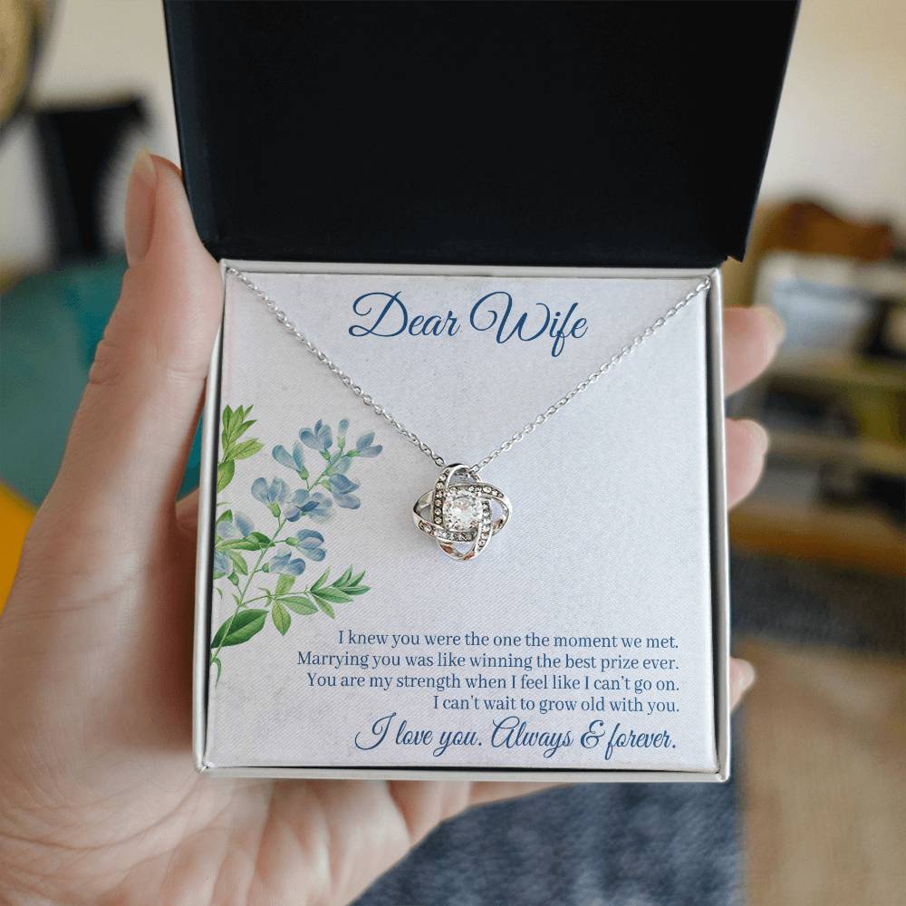 Wife Always  Forever Knot Necklace for a Timeless Love-[Heartfelt Family Gift]