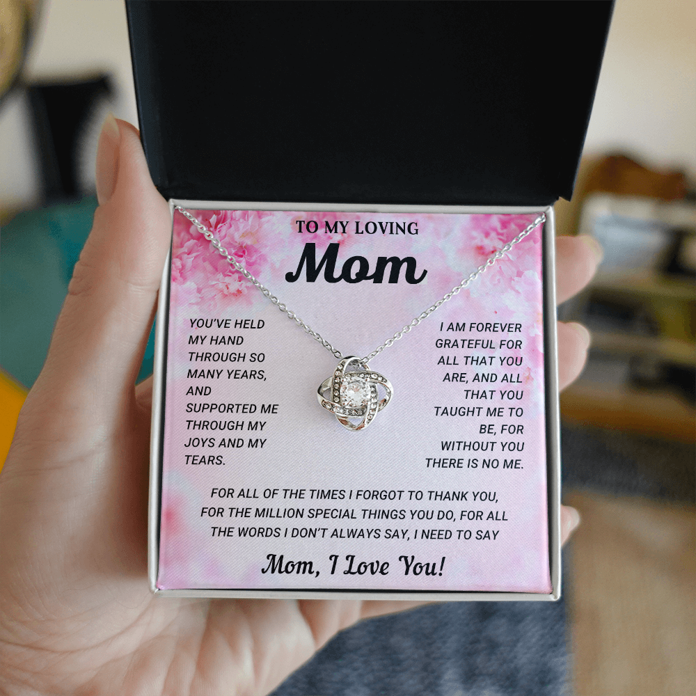 To My Mom Love Knot Necklace