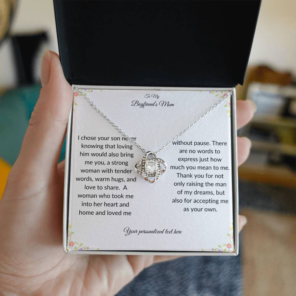 To My Boyfriends Mom Knot Necklace Gift-[Heartfelt Family Gift]