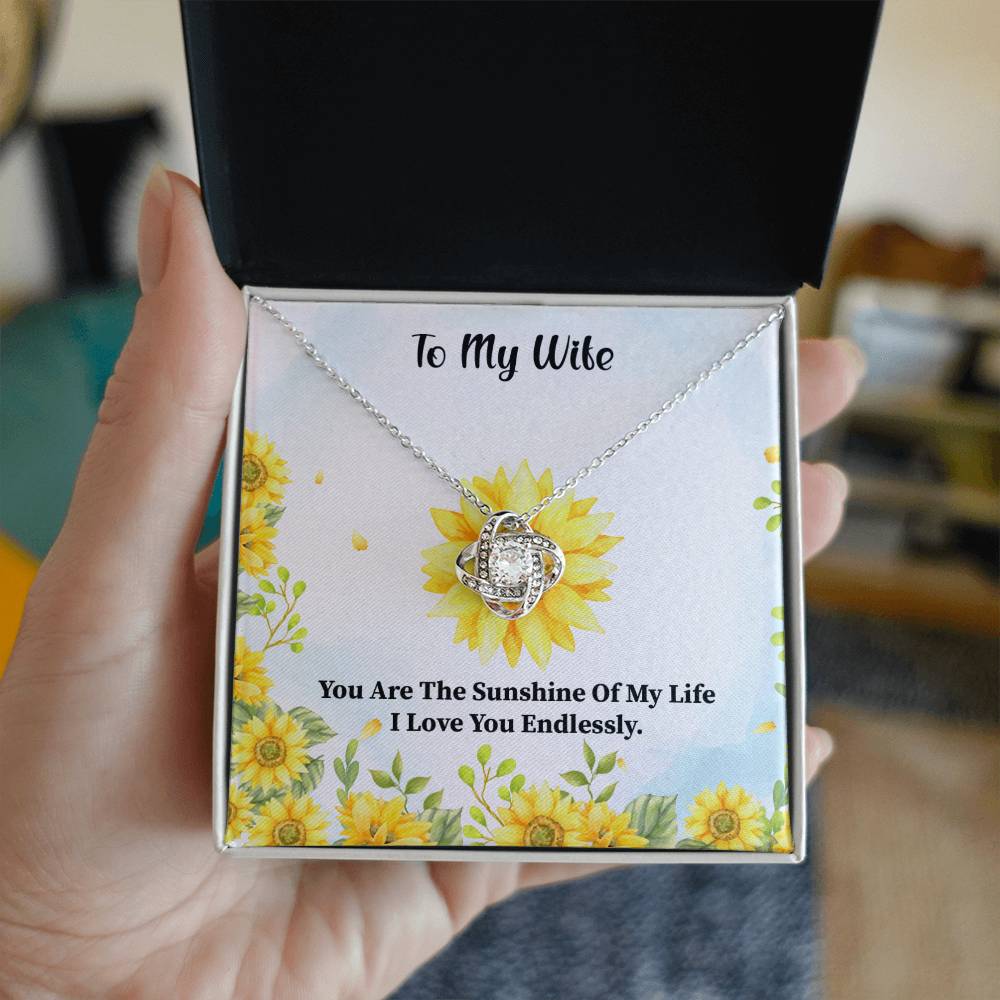 Wife Sunshine Knot Necklace - Elegant and Chic Jewelry for Your Loved One-[Heartfelt Family Gift]