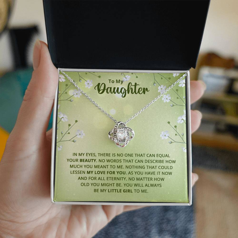 Daughter - Nothing Could Lessen my Love For You Knot Necklace-[Heartfelt Family Gift]