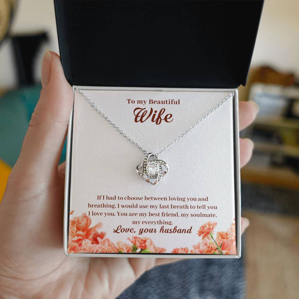 Wife Loving You Knot Necklace - Perfect Gift for Your Spouse-[Heartfelt Family Gift]