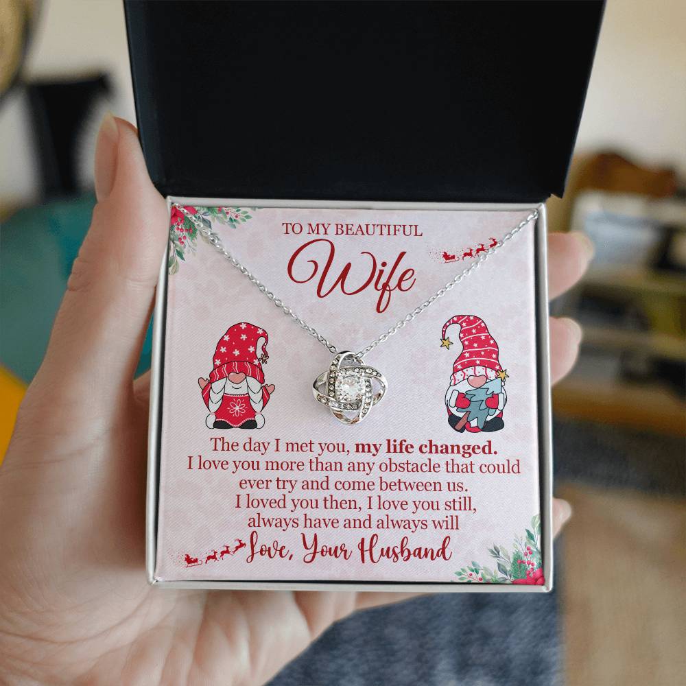 Love Knot Necklace for Wife  Christmas Jewelry Gift  Personalized and Monogrammed Option Available-[Heartfelt Family Gift]