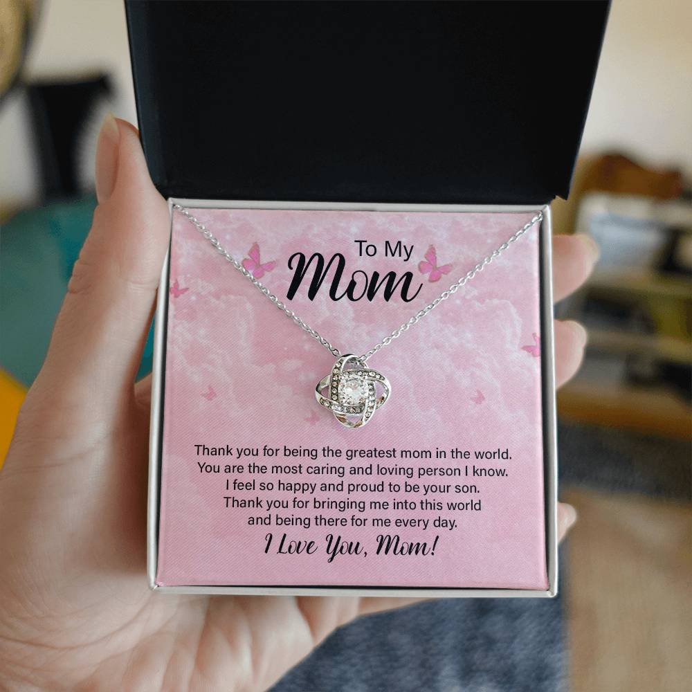 Mom Thank You Knot Necklace-[Heartfelt Family Gift]