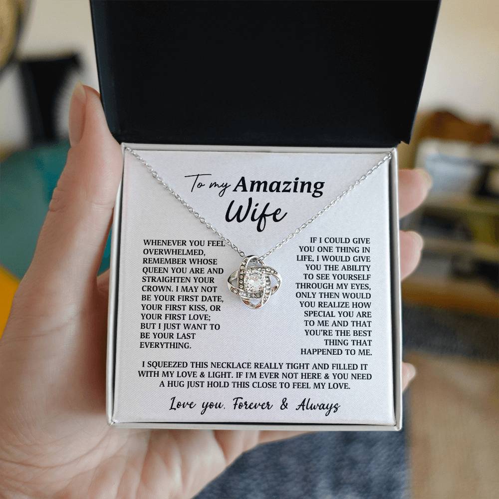 To My Wife Love Knot Necklace