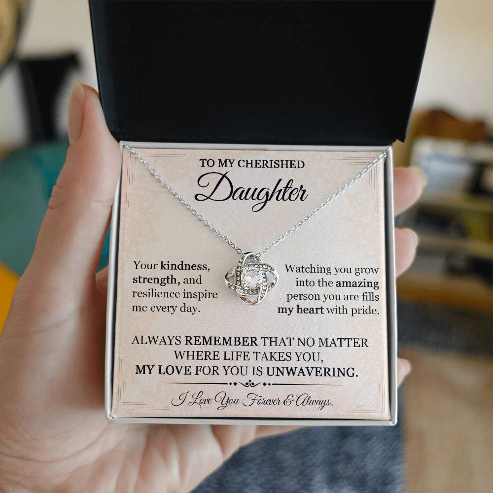 A Daughters Love Dads Jewelry Gift of a Lifetime - Daughter Necklace-[Heartfelt Family Gift]