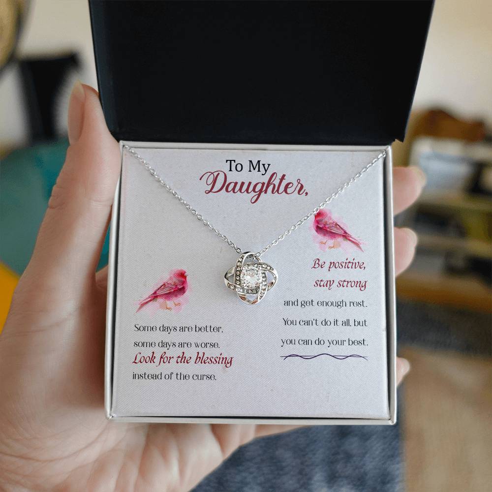 Daughter Encouragement Knot Necklace-[Heartfelt Family Gift]