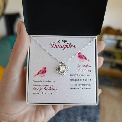 Daughter Encouragement Knot Necklace-[Heartfelt Family Gift]