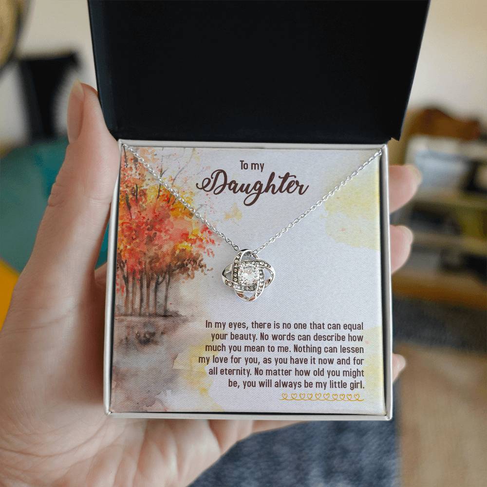 Daughter in My Eyes Knot Necklace-[Heartfelt Family Gift]