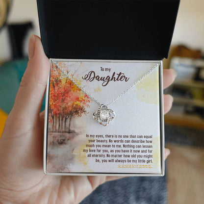 Daughter in My Eyes Knot Necklace-[Heartfelt Family Gift]