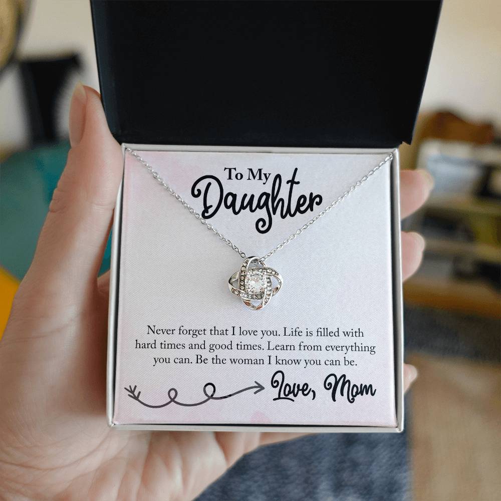 To My Daughter Knot Necklace-[Heartfelt Family Gift]
