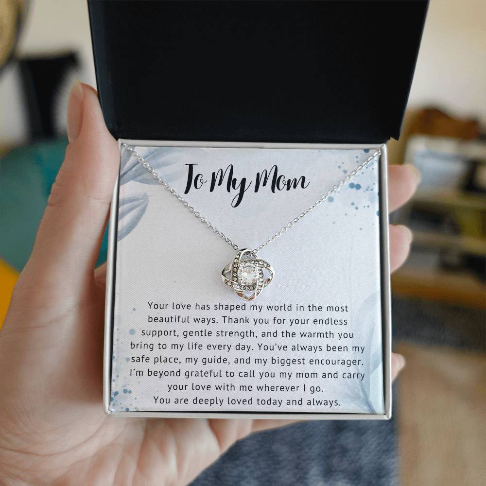 Mom Love Knot Necklace Gift