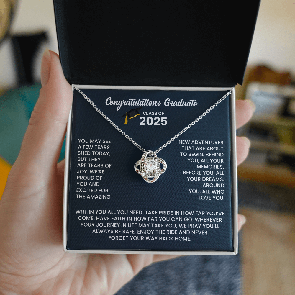 Class of 2025 Graduation Necklace - Love Knot