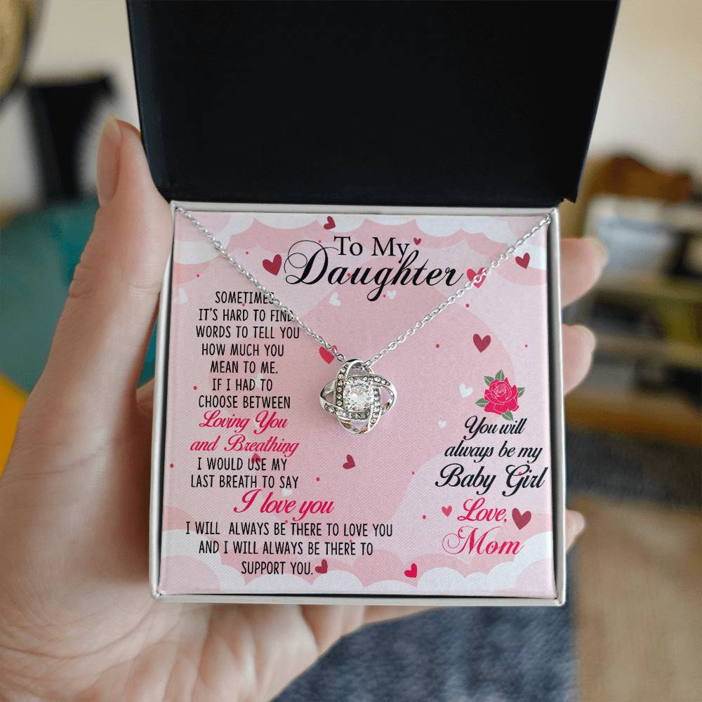 Daughter Baby Girl Knot Necklace-[Heartfelt Family Gift]