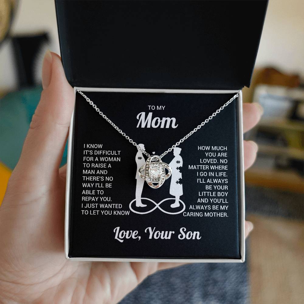 To Mom from Son Heart Necklace Gift