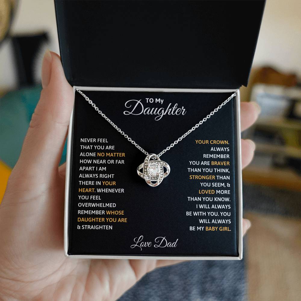 To My Daughter Love Knot Necklace from Dad