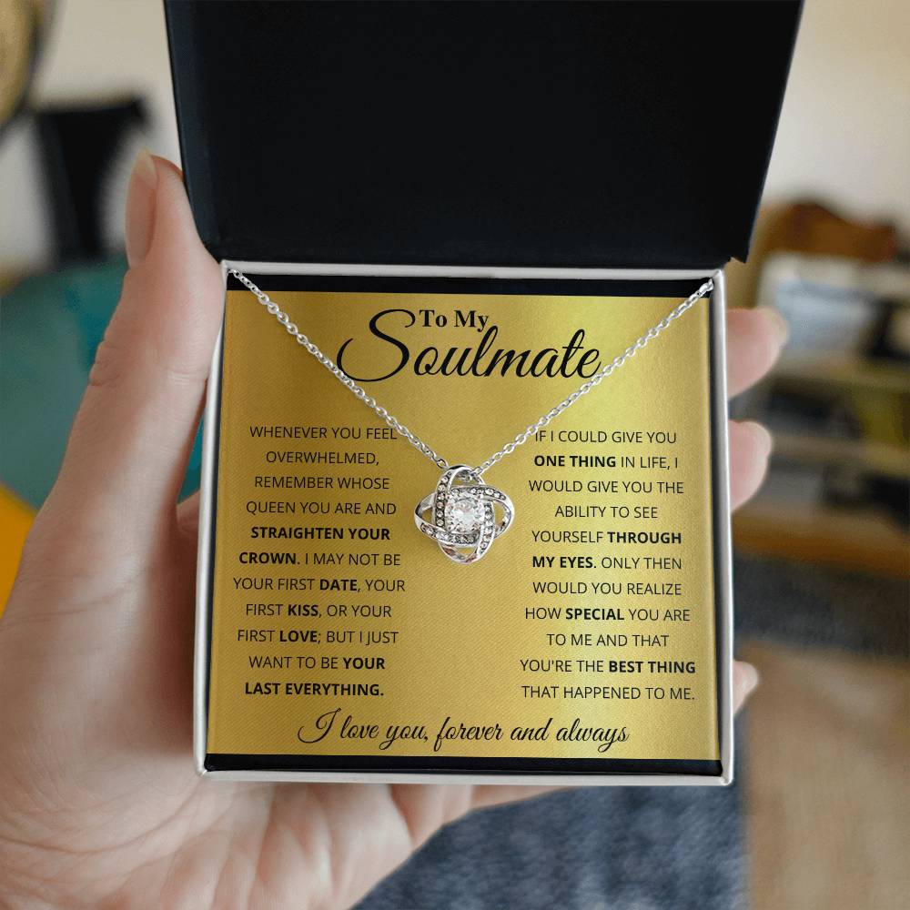 Soulmate My World Love Knot Necklace-[Heartfelt Family Gift]
