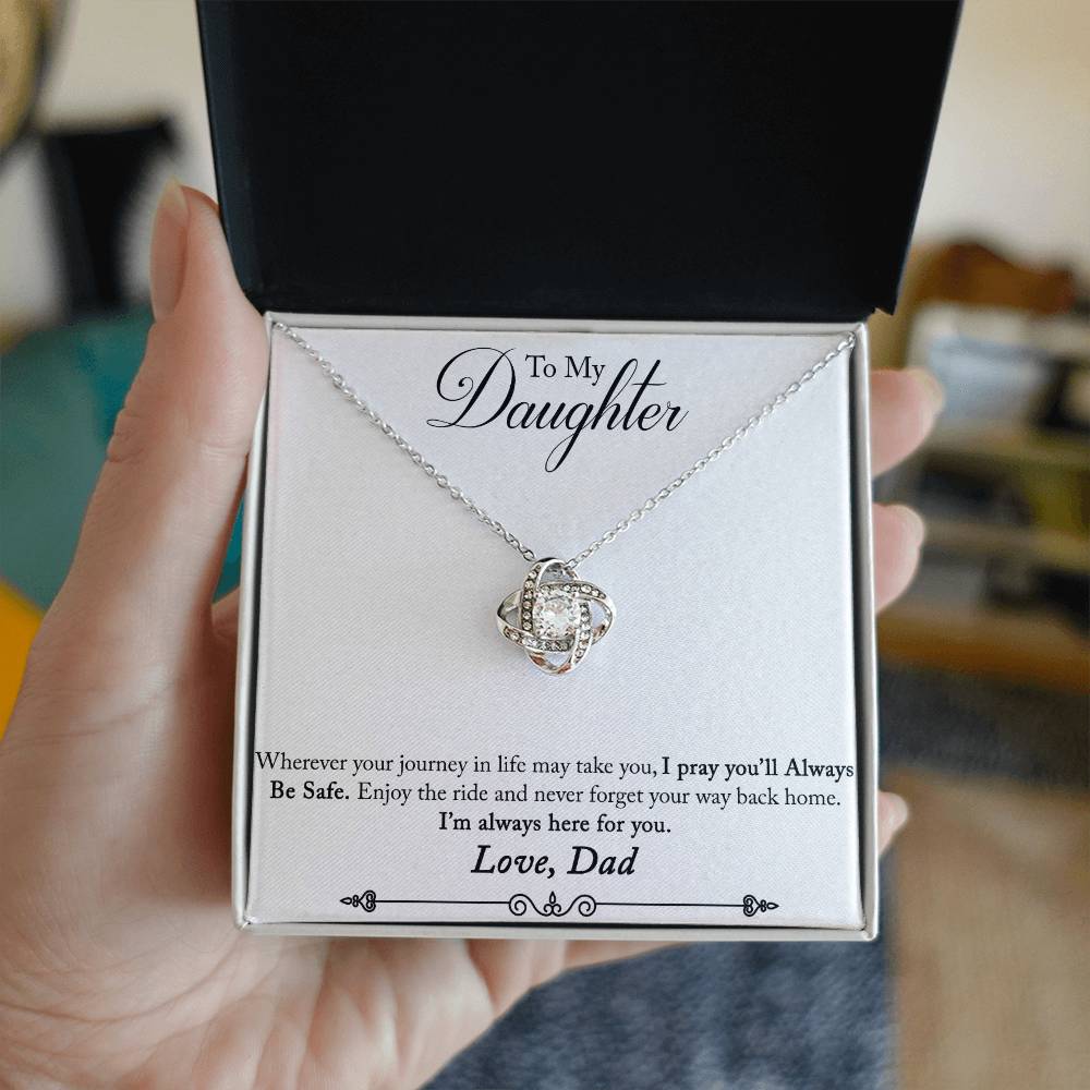 Daughter Journey Knot Necklace-[Heartfelt Family Gift]