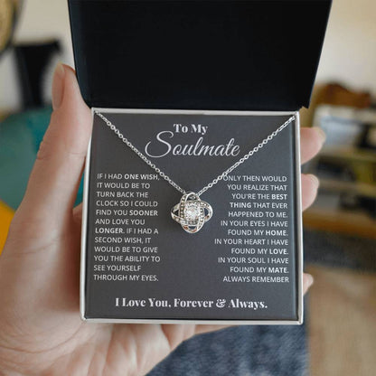 Soulmate Love Knot Necklace-[Heartfelt Family Gift]
