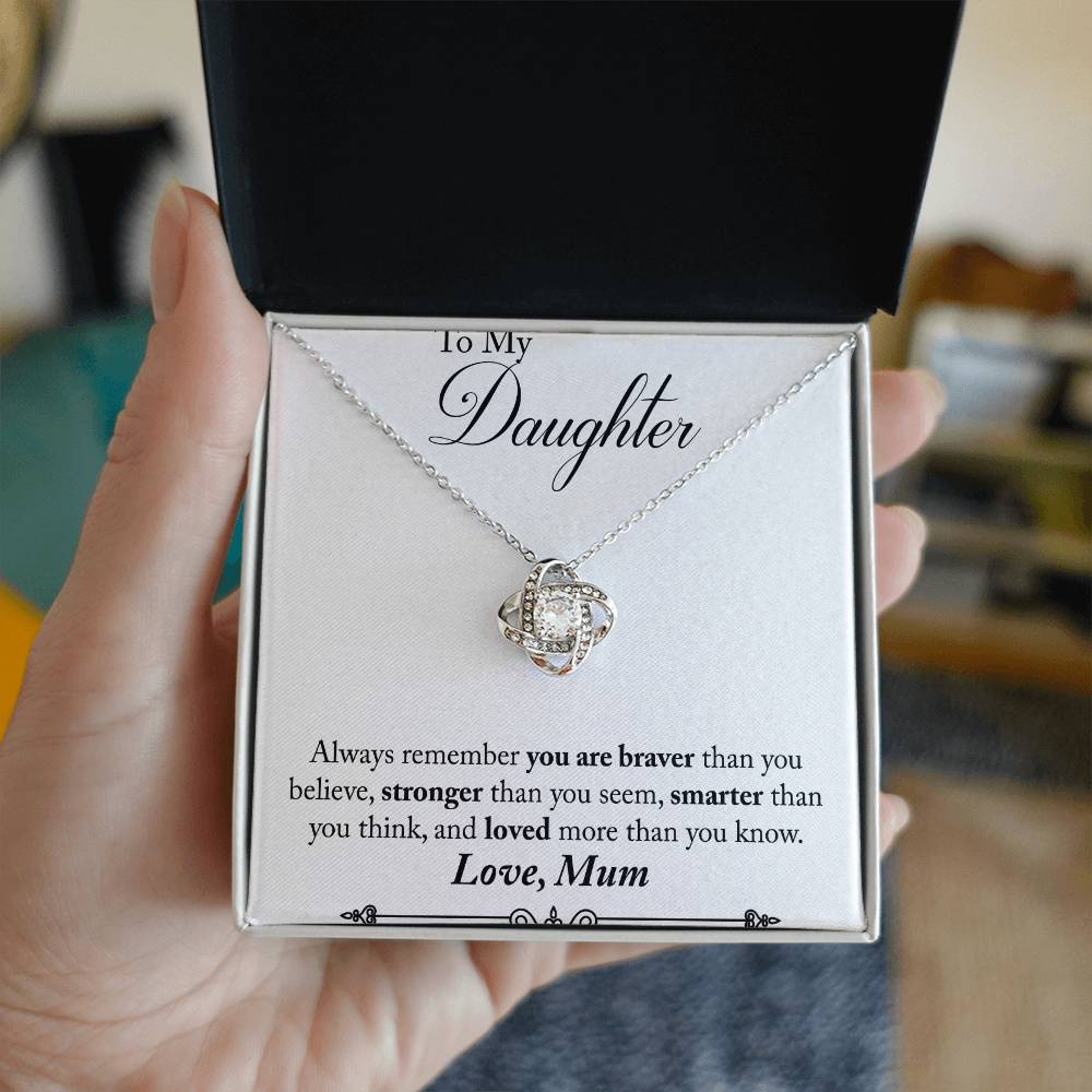 Mum to Daughter Knot Necklace-[Heartfelt Family Gift]