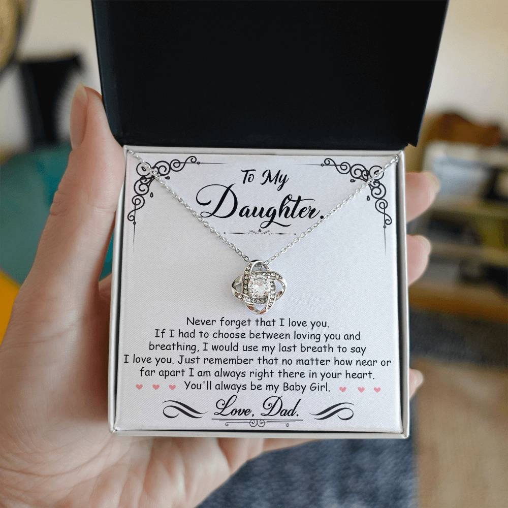 My Baby Girl Love Knot Necklace-[Heartfelt Family Gift]