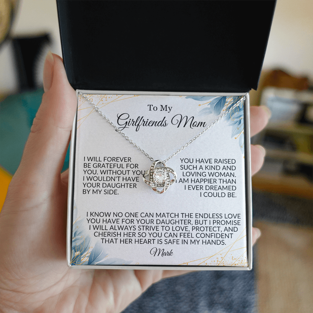 To My Girlfriend's Mom Love Knot Necklace