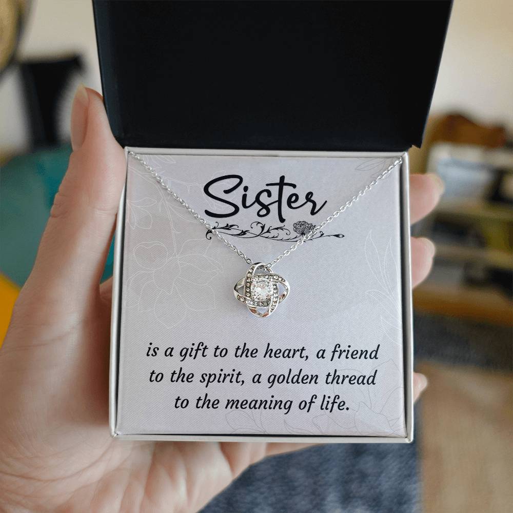 A sister is a gift Knot Necklace-[Heartfelt Family Gift]