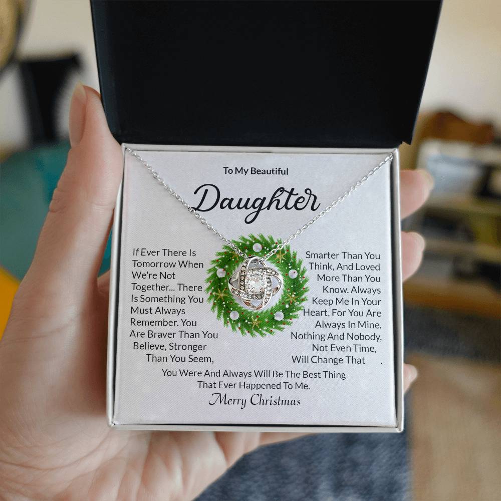 Daughter Christmas Knot Necklace-[Heartfelt Family Gift]