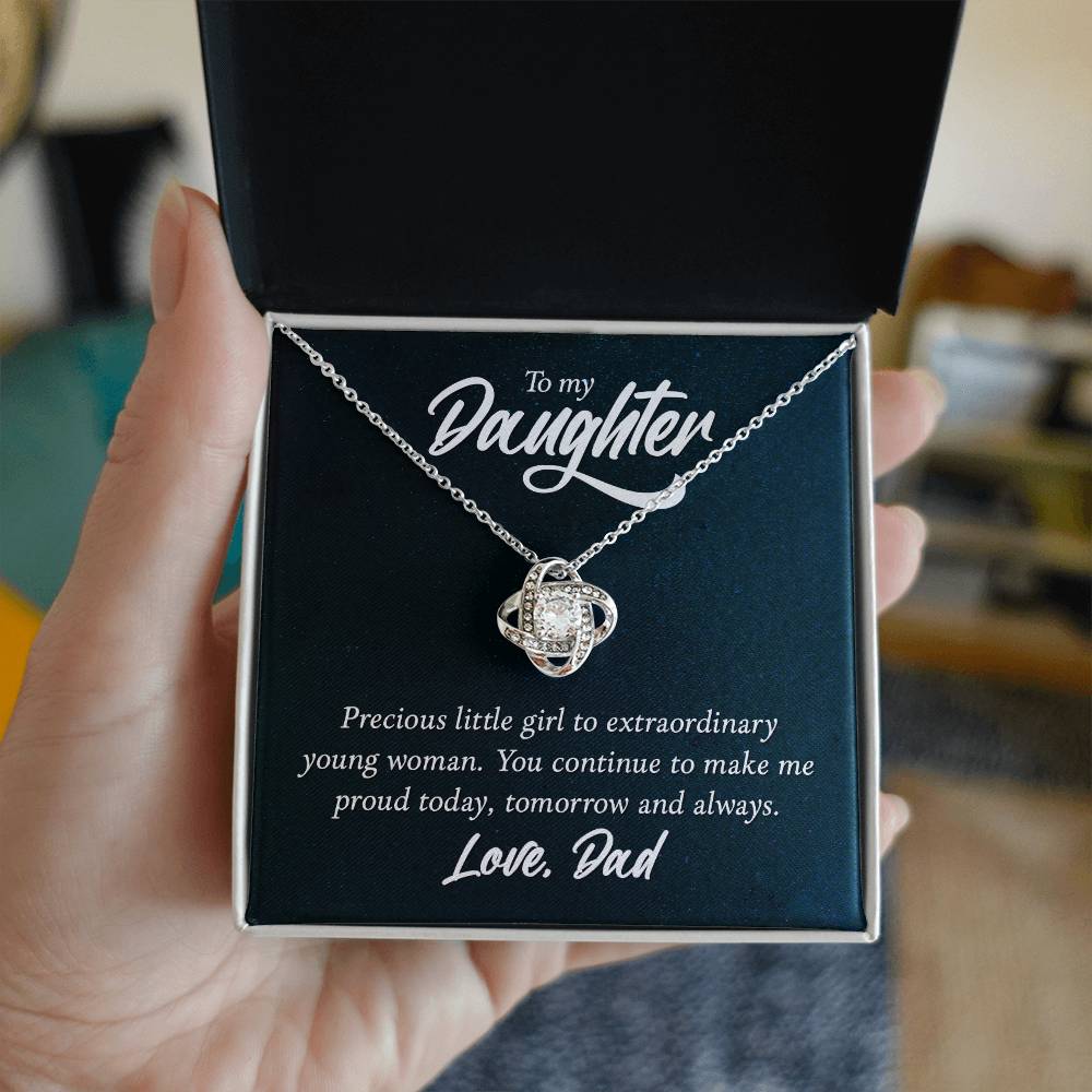 Daughter Pride Knot Necklace-[Heartfelt Family Gift]
