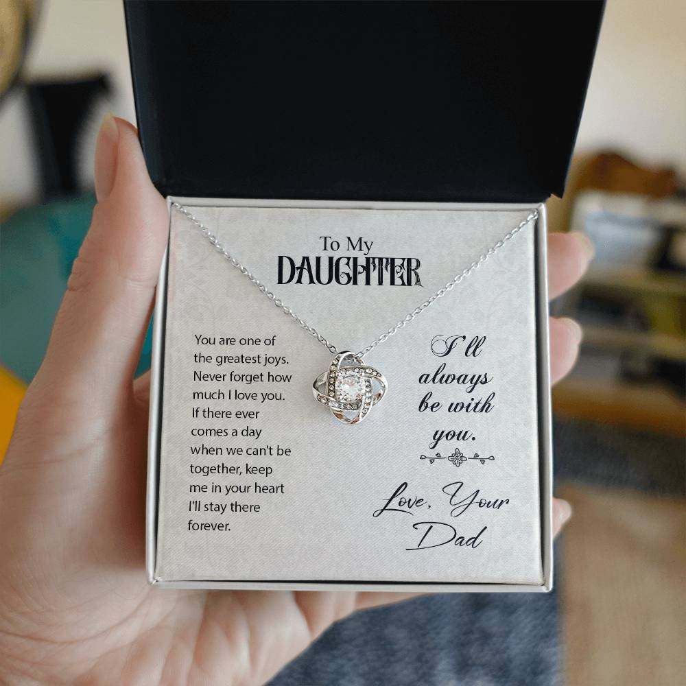 Daughter Always With You Knot Necklace-[Heartfelt Family Gift]