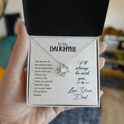 Daughter Always With You Knot Necklace-[Heartfelt Family Gift]