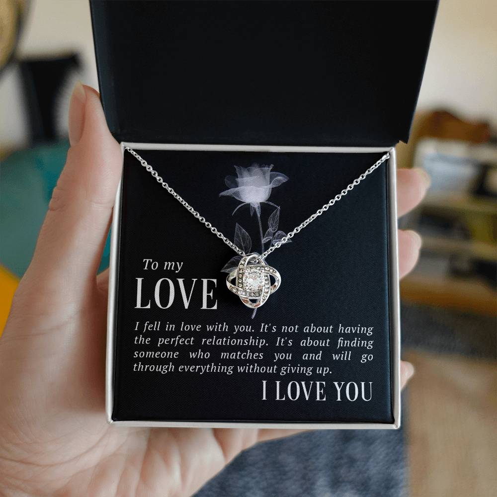 To My Love Knot Necklace-[Heartfelt Family Gift]