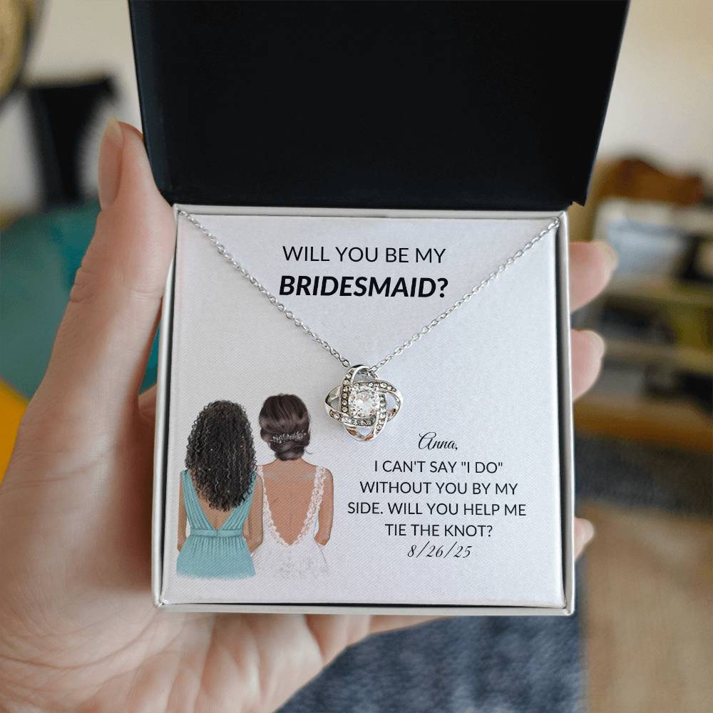 Personalized Bridesmaid Proposal Card Necklace Gift-[Heartfelt Family Gift]