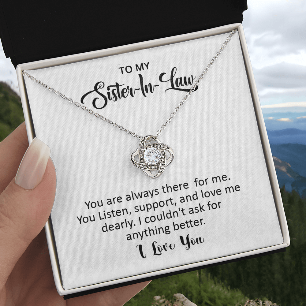 To My Sister in Law Knot Necklace