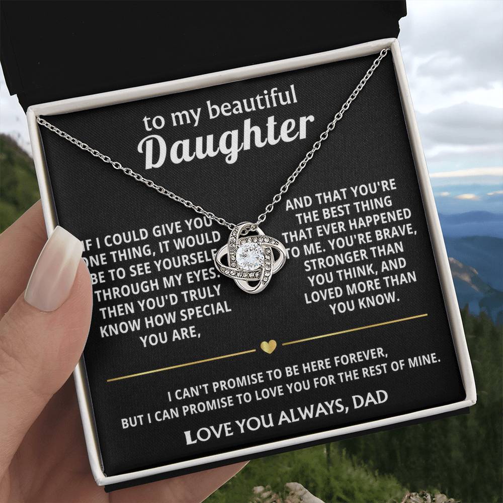 To My Daughter Necklace Gift from Dad